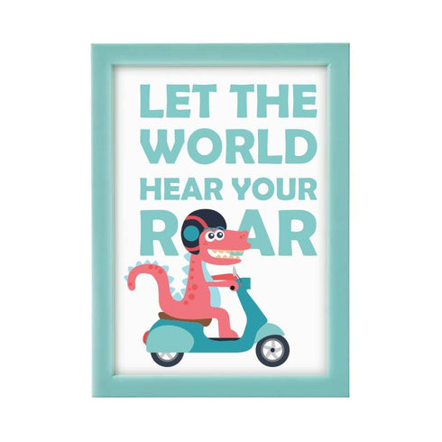Let the world hear you roar - Framed Art Print